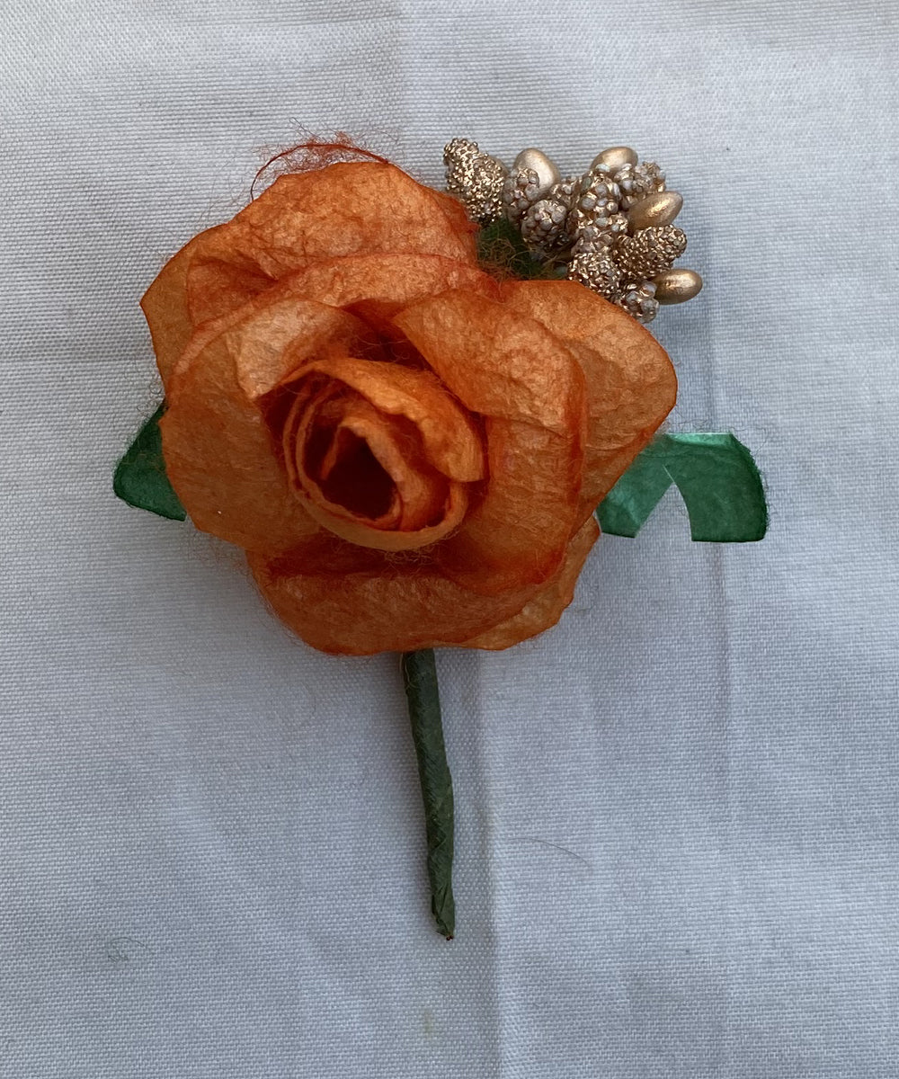 Orange Silk Cocoon Rose